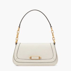 NEW kate spade gramercy small flap shoulder bag halo white KB127 rare sold out